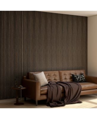 95" x 8" Wood Wall Panels, 4 Pack Slat Acoustic Panels,