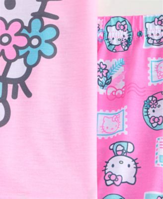 Girls' 4-10 Short-Sleeve Top & Pants Pajamas, 2-Piece Set