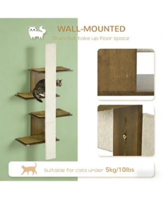 Cat Aerial Runway - 4-Layer Wall-Mounted Shelves, Space-Saving Climbing Park