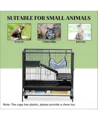 Mobile Cat Hutch - Secure Outdoor Wooden House on Wheels