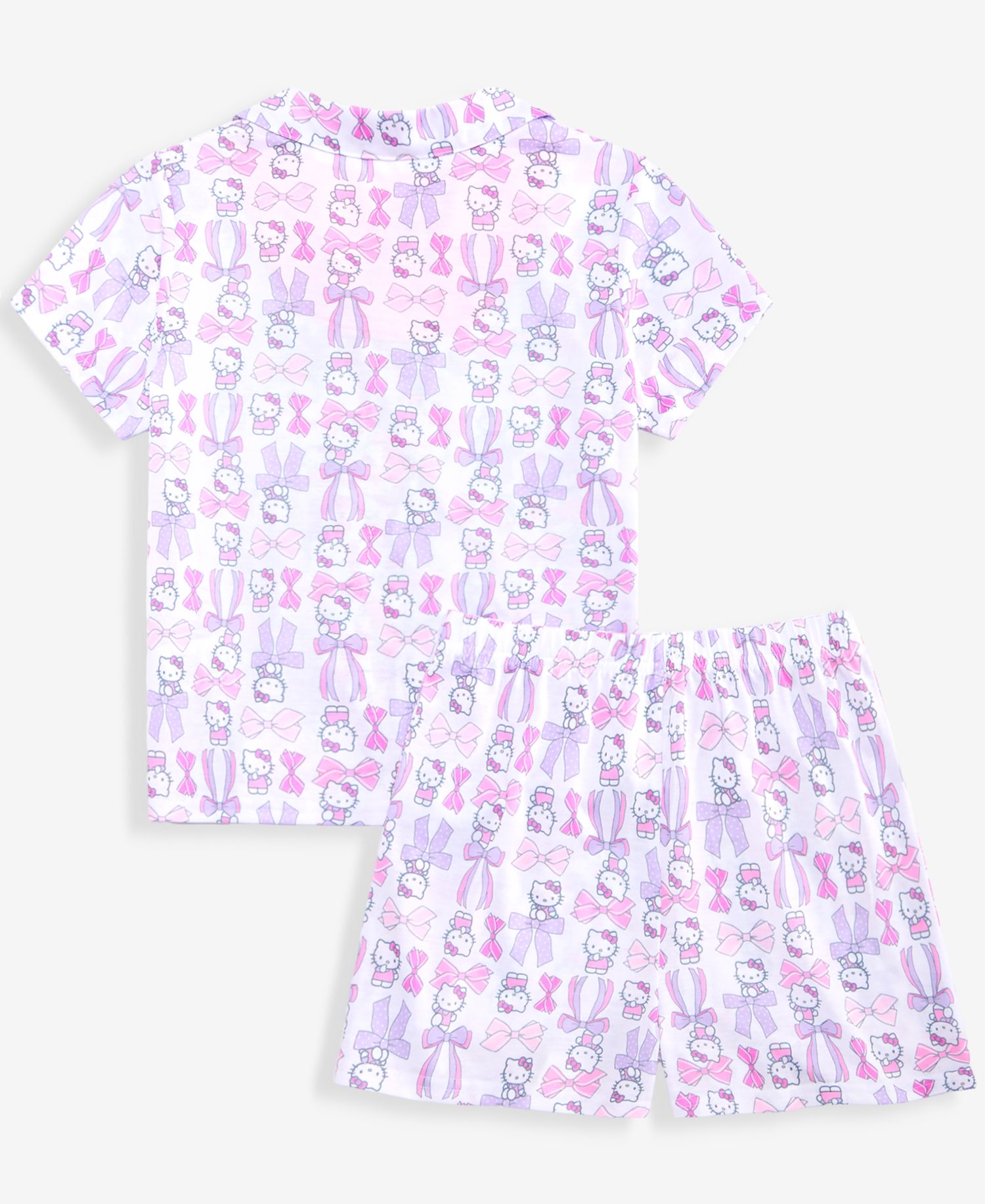 Girls' 4-10 Button-Down Short Pajamas, 2-Piece Set