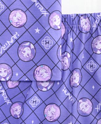 Girls' 6-12 K-Pop Shorts Pajamas, 2-Piece Set