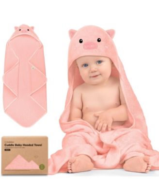 KeaBabies Cuddle Baby Hooded Towel Baby Bath Towel Hooded Baby Towels Baby Beach Towel for Newborn Kids - Piglet 22$