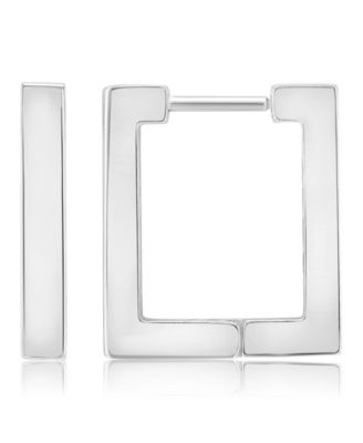 Waterproof Yellow Rectangle Huggie Earrings