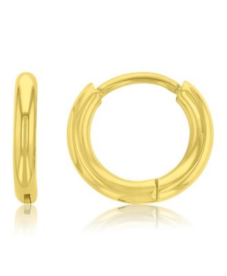 Waterproof Yellow 11mm Huggie Earrings