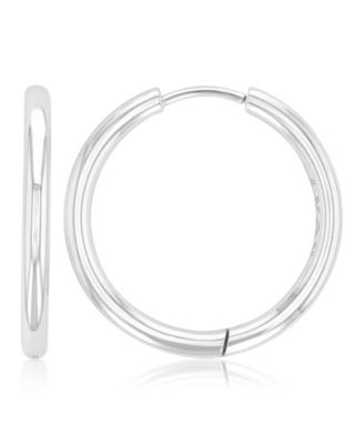 Waterproof Platinum 24mm Hoop Earrings