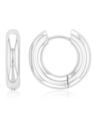 Waterproof Platinum 15mm Huggie Earrings