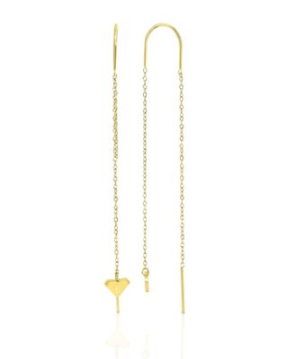 Waterproof Yellow 65mm Hibiscus Threader Earrings