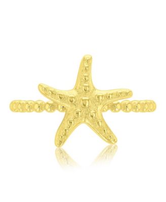 Waterproof Yellow Star Fish Beads Ring