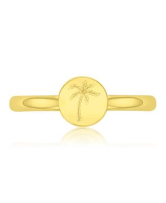 Waterproof Yellow Palm Tree Toe Ring