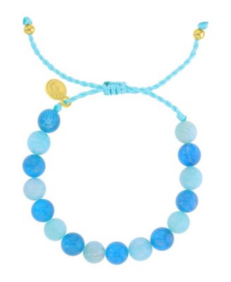 Brass Yellow Amazonite Beads Adjustable Bracelet