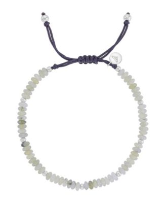 Waterproof Platinum Grey Labradorite Adjustable Bracelet