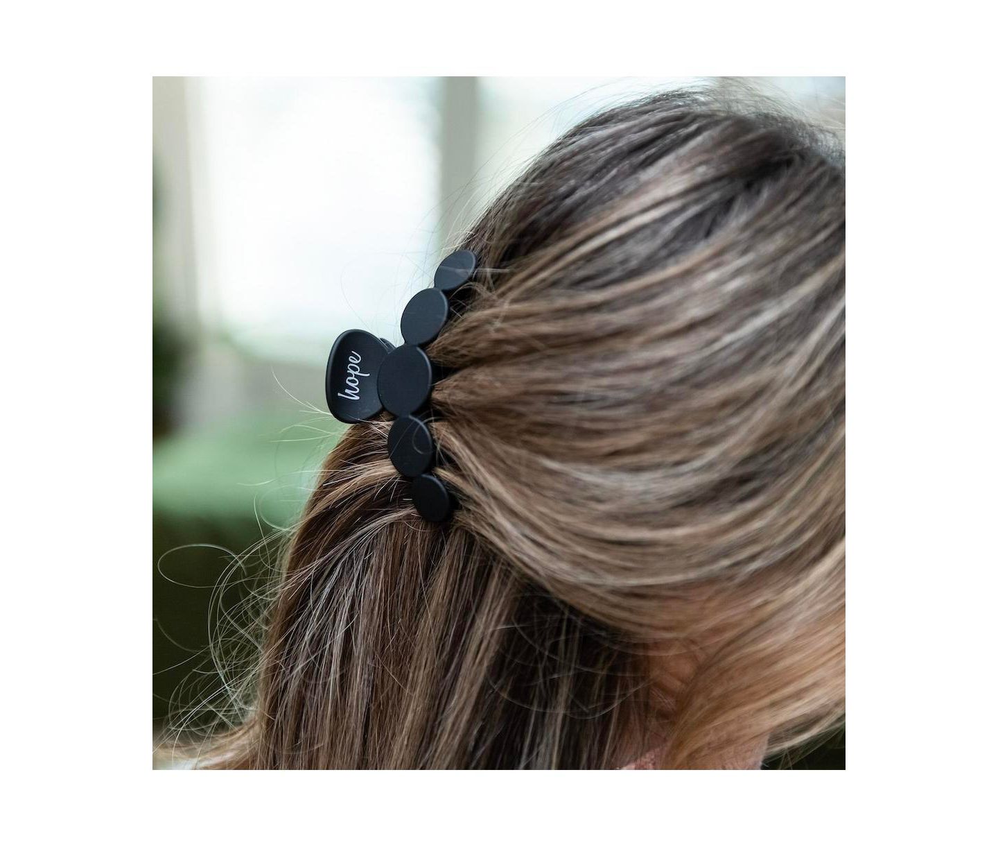 Женская заколка Headbands of Hope Matte Dot Claw Clip, цвет: Чёрный — фото 6