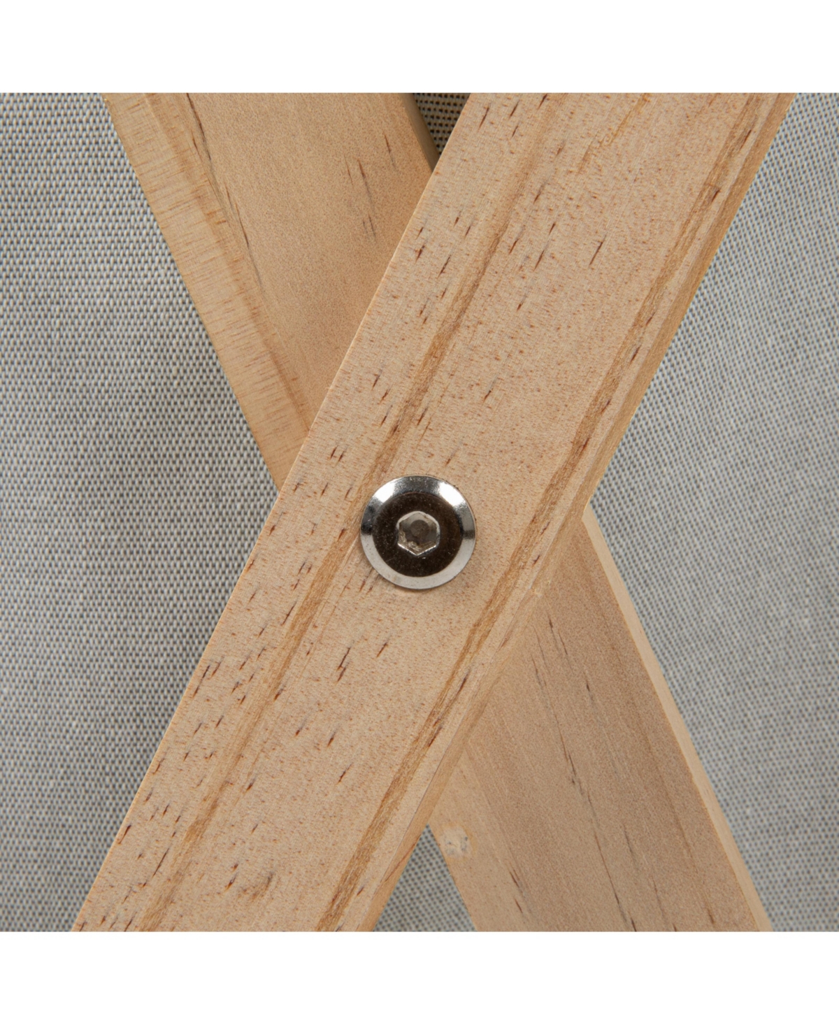 Household Essentials X-Frame Wood Laundry Hamper