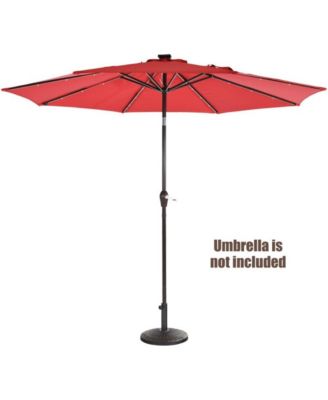 22Lbs Patio Resin Umbrella Base with Wicker Style for Outdoor Use