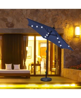 Outdoor Patio Umbrella with Bright Solar LED Lights