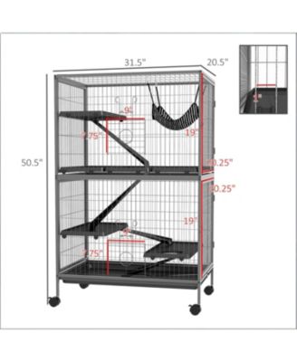 Mobile Cat Habitat on Wheels - A Secure, Roaming Home for Your Feline,Black