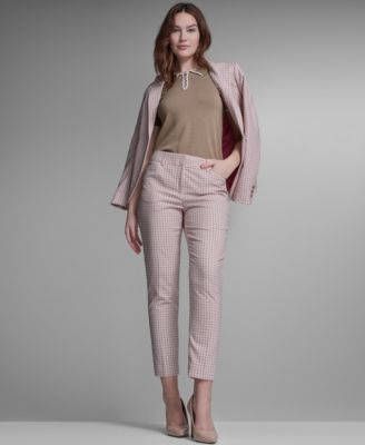 Women's Plaid Notch Collar Slim Fit Blazer