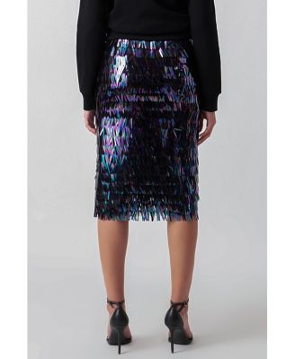 Women's Sequin Midi Skirt