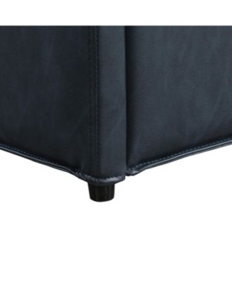 29" Leather Heidi Storage Ottoman
