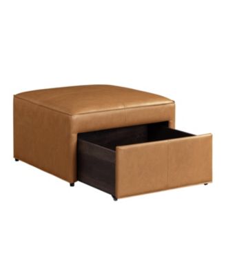 Heidi 29" Faux Leather Storage Ottoman