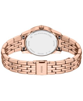 Women's Scarlette Three-Hand Day-Date Rose Gold-Tone Stainless Steel Watch, 34mm