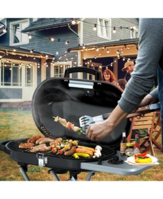 Portable Propane Gas Grill, 15,000 BTU Foldable Outdoor Grill with 348 Sq. In.