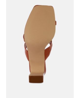 Womens Follow Me Mid Block Heel Sandals