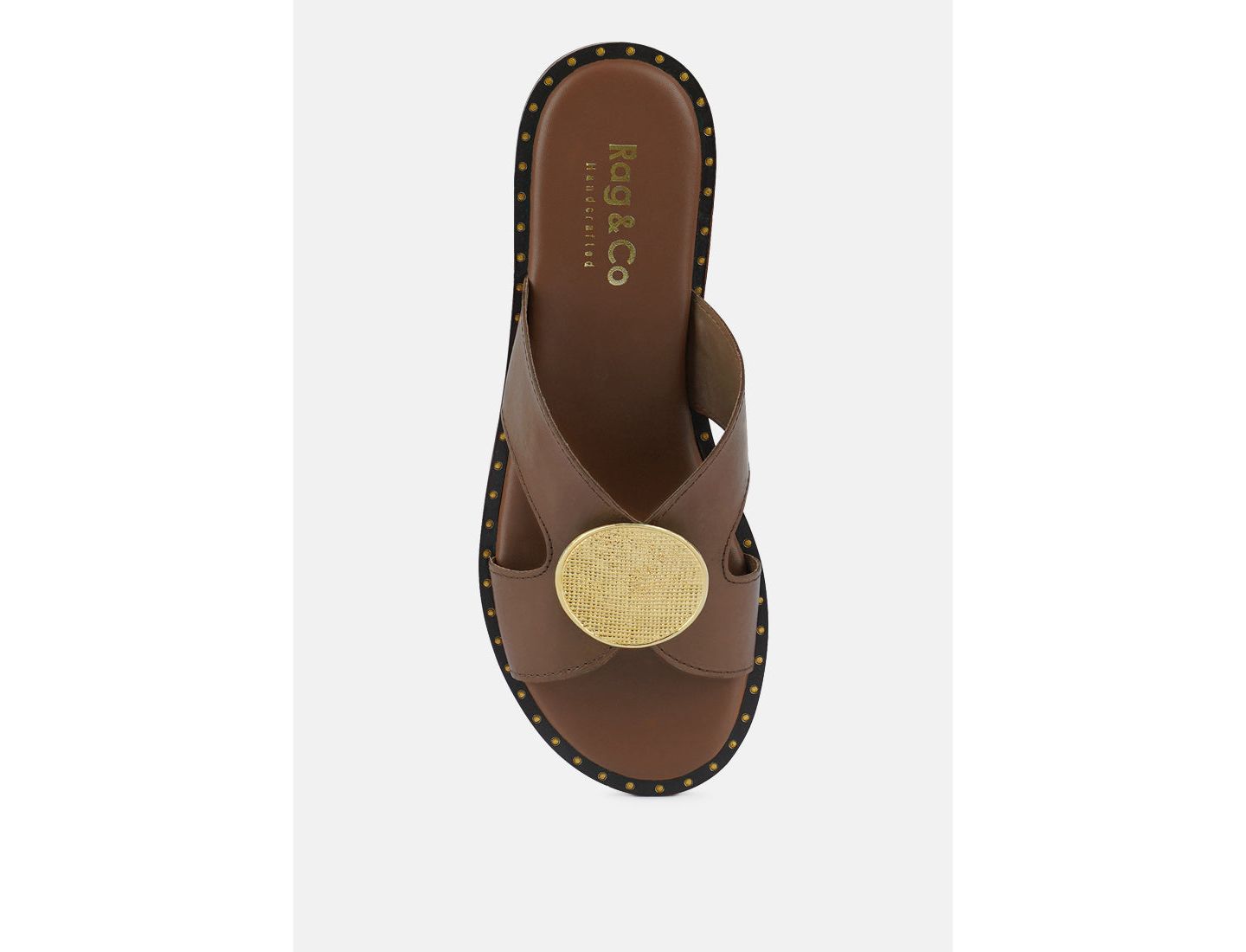 Женские балетки Rag & Co Eudora Embellished Slip-on flats, цвет: Бежевый / Хаки — фото 14