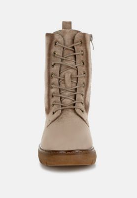 Womens Azalea Lace Up High Ankle Boots