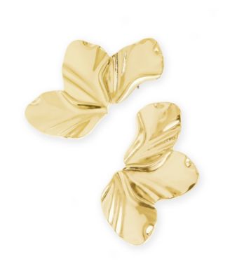 Gold Vintage Flower Post Earrings