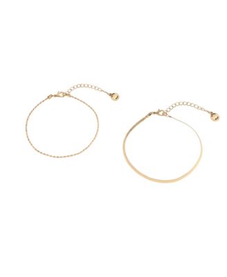 Delicate Chain Duo Anklet Set