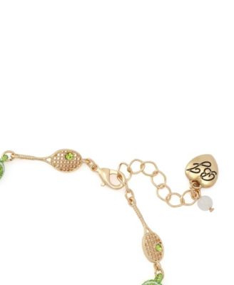 Faux Stone Tennis Racquet Link Bracelet