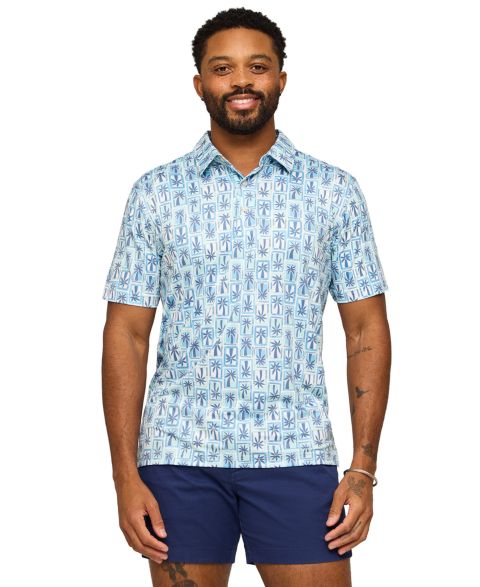 Мужское поло Chubbies Miami Mosaic Polo Shirt, цвет: Оптический белый