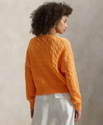 Women's Cable-Knit Crewneck Sweater