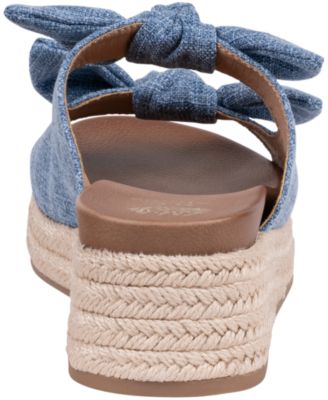 Women's Cosmos Double Bow Espadrille Wedge Sandals