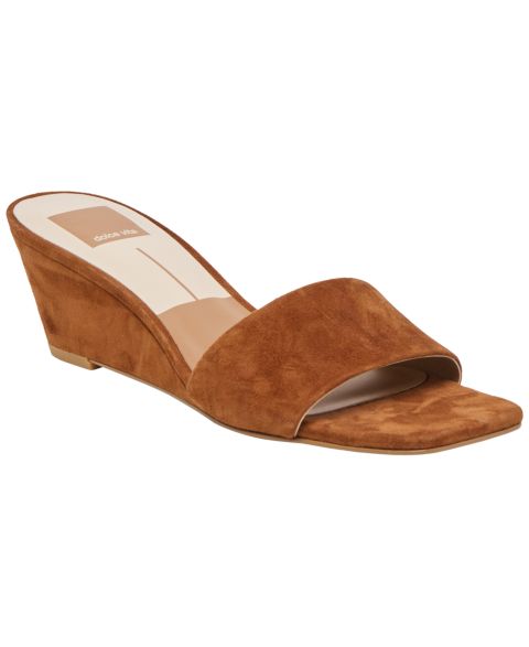 Женские сандалии Dolce Vita Qaily Slip-On Dressy Wedge, цвет: Коричневый замшевый