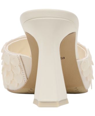 Women's Nandy Confetti Shell Embellished Slide High Heel Dress Sandals