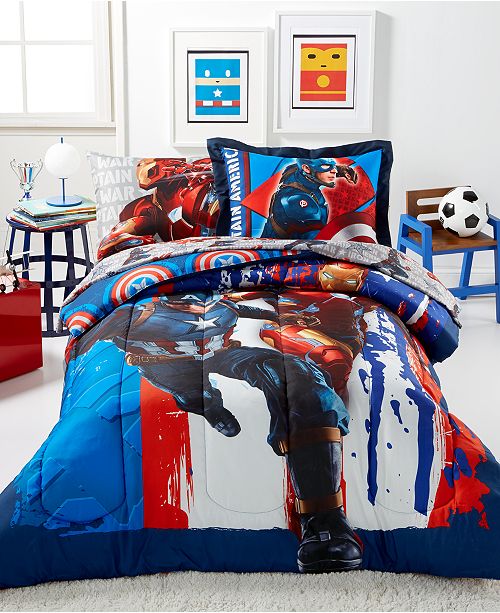 Disney Marvel S Captain America Civil War Twin 5 Pc Comforter Set