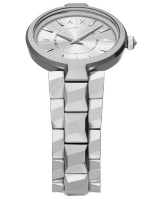 Armani Exchange Women's Quartz Two-Hand Silver Stainless Steel Watch, 34mm