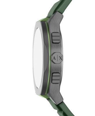 Armani Exchange Men's Sync Quartz Chronograph Green Silicone Watch, 44mm