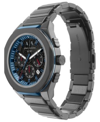 Armani Exchange Men's Sync Quartz Chronograph Gunmetal Stainless Steel Watch, 44mm