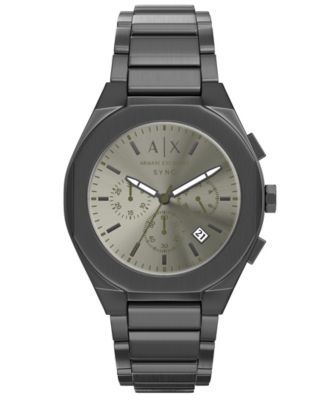 Armani Exchange Men's Sync Quartz Chronograph Gunmetal Stainless Steel Watch, 42mm