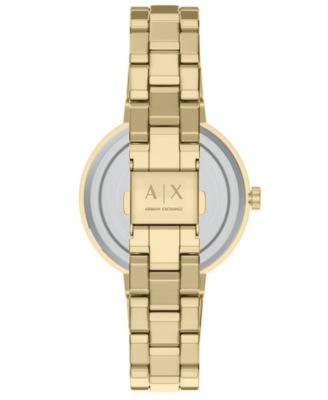 Armani Exchange Women's Quartz Two-Hand Gold Stainless Steel Watch, 36mm