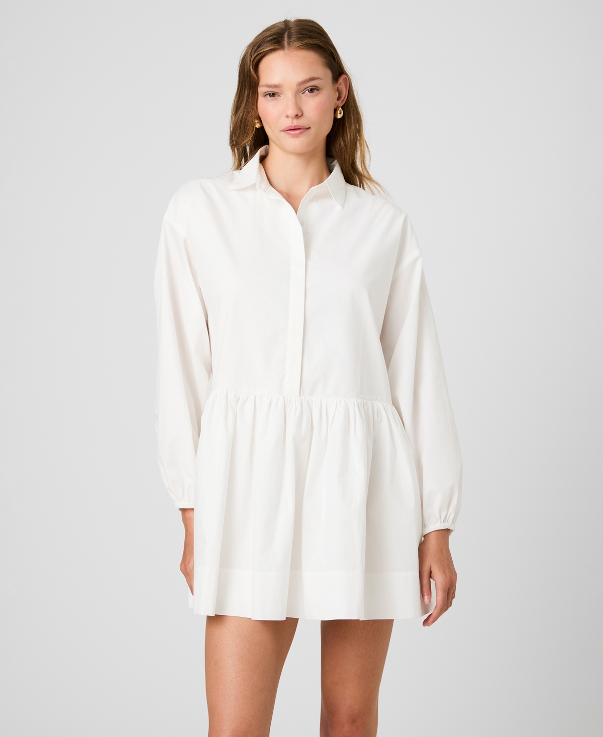French Connection Women's Long-Sleeve Flare Mini Dress