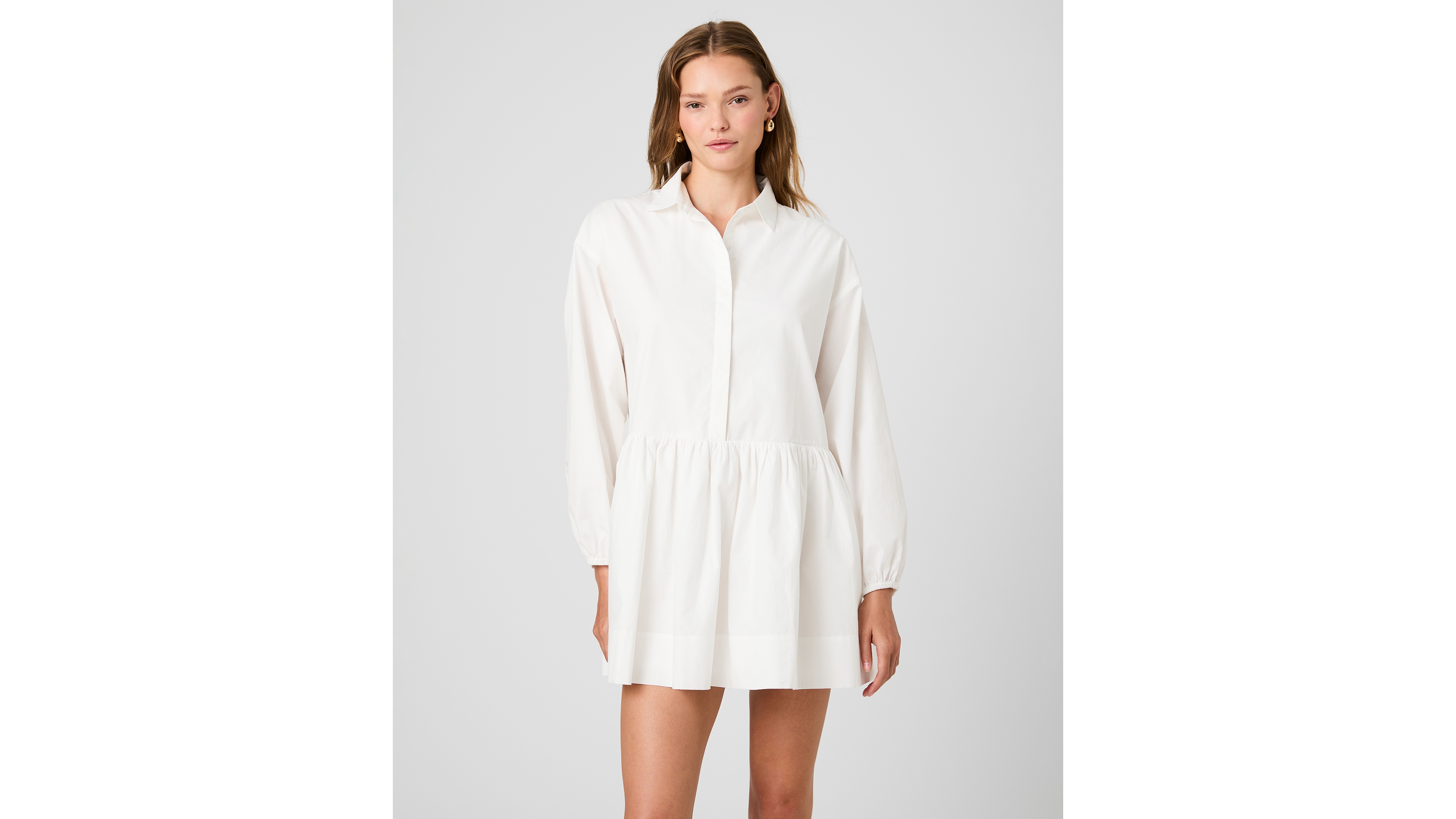 French Connection Women's Long-Sleeve Flare Mini Dress