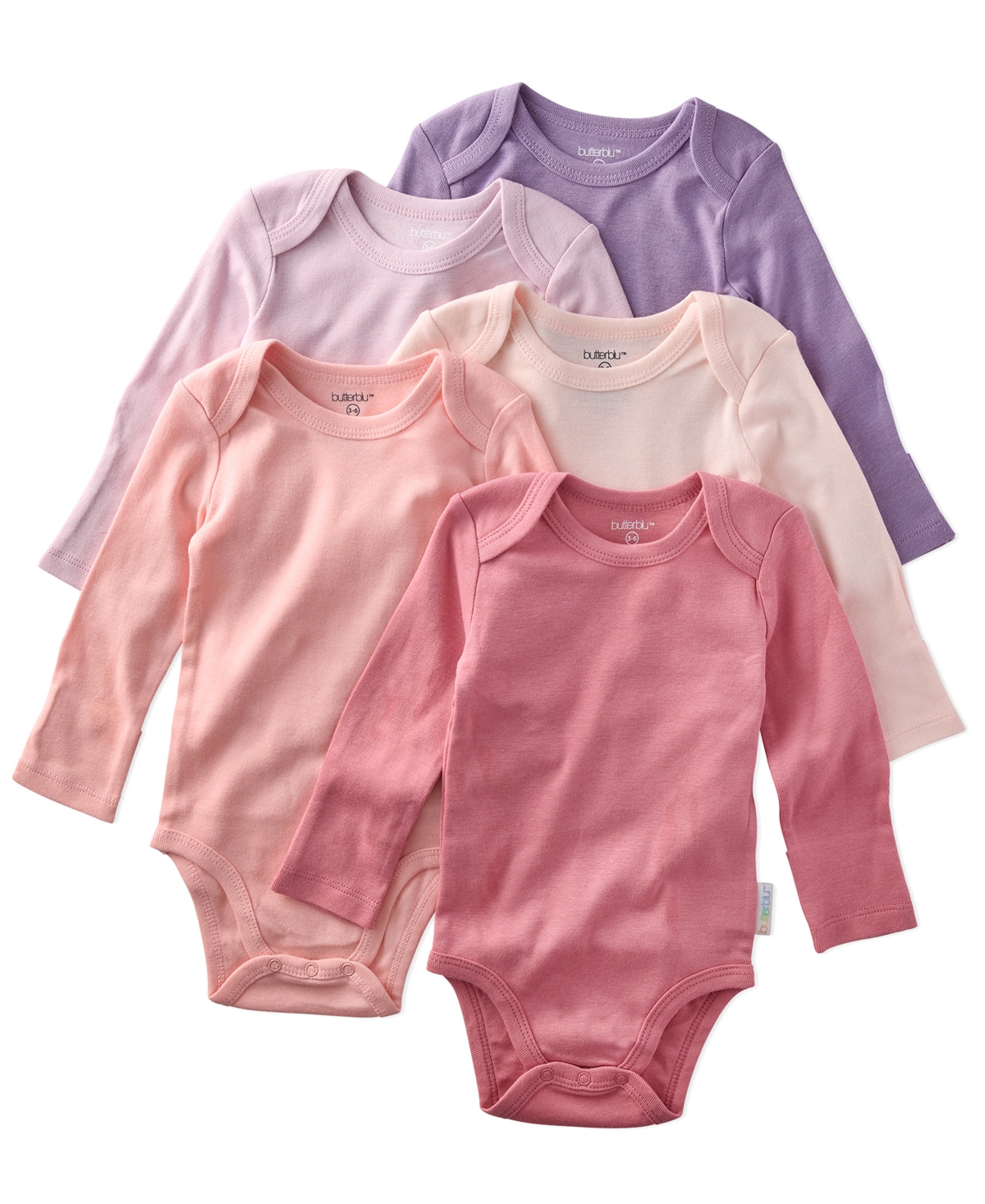 butterblu Baby Boys' Blake Long-Sleeve Bodysuits, 5-Pack