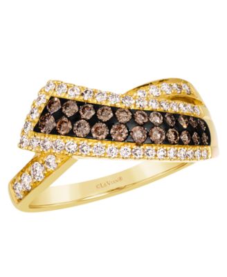Chocolate Diamond (0.37 ct. t.w.) & Nude Diamond (0.35 ct. t.w.) Ring in 14k Honey Gold