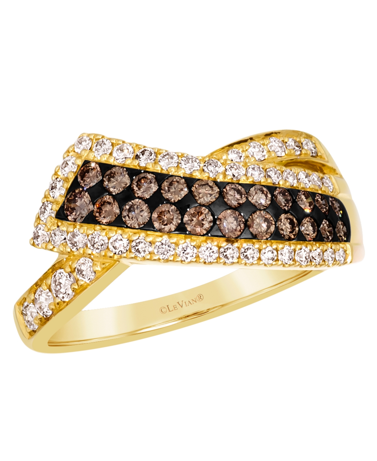 Le Vian Chocolate Diamond (0.37 ct. t.w.) & Nude Diamond (0.35 ct. t.w.) Ring in 14k Honey Gold