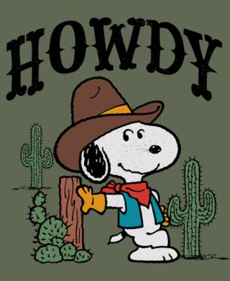 Men's Snoopy Howdy Partner Crewneck T-Shirt